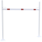 Height restriction barrier | with 2 square posts | cross tube length: 3000 mm | to be fixed by plugs | without barrier of aluminium tube